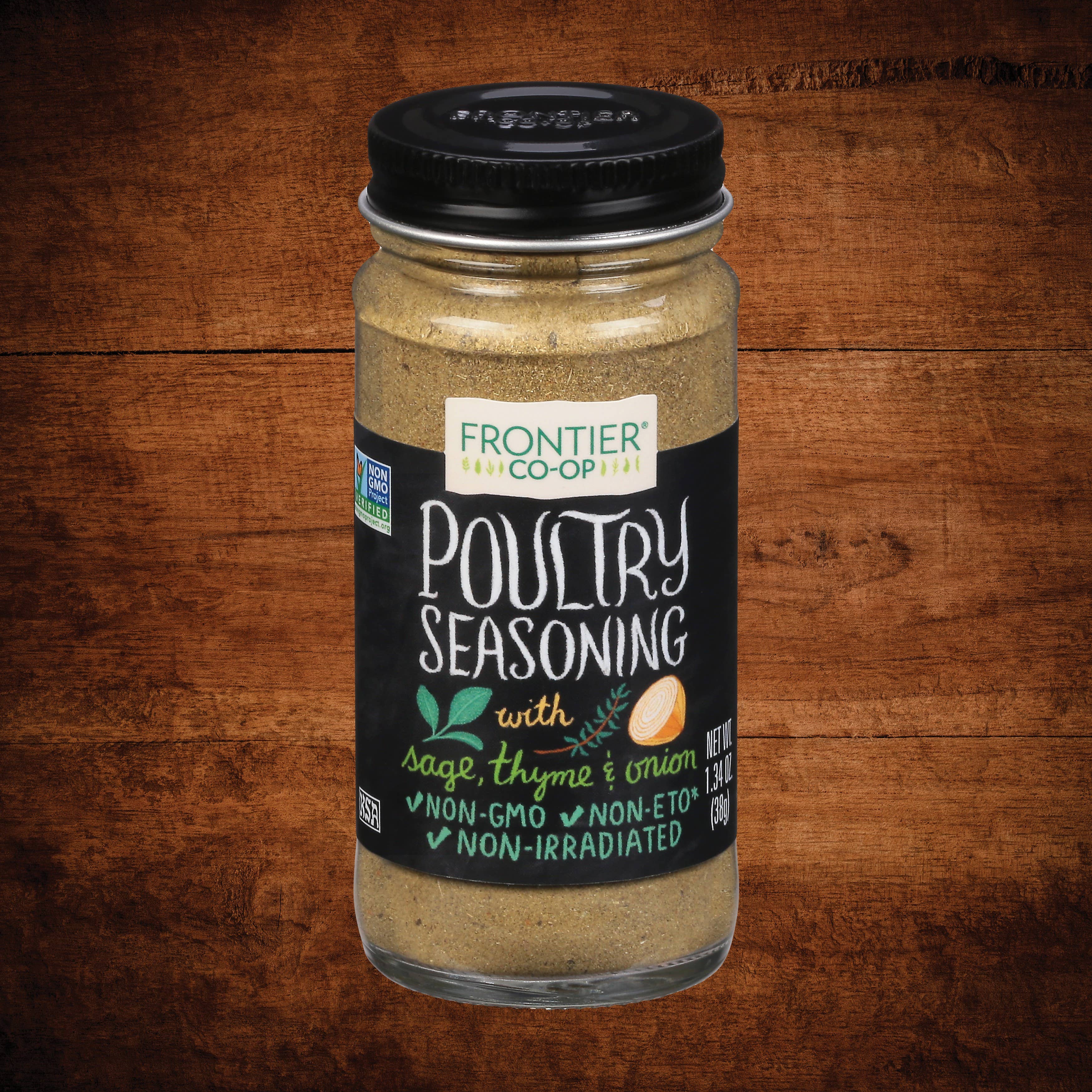 Poultry Seasoning With Sage, Thyme & Onion, Non GMO, 1.34 Oz
