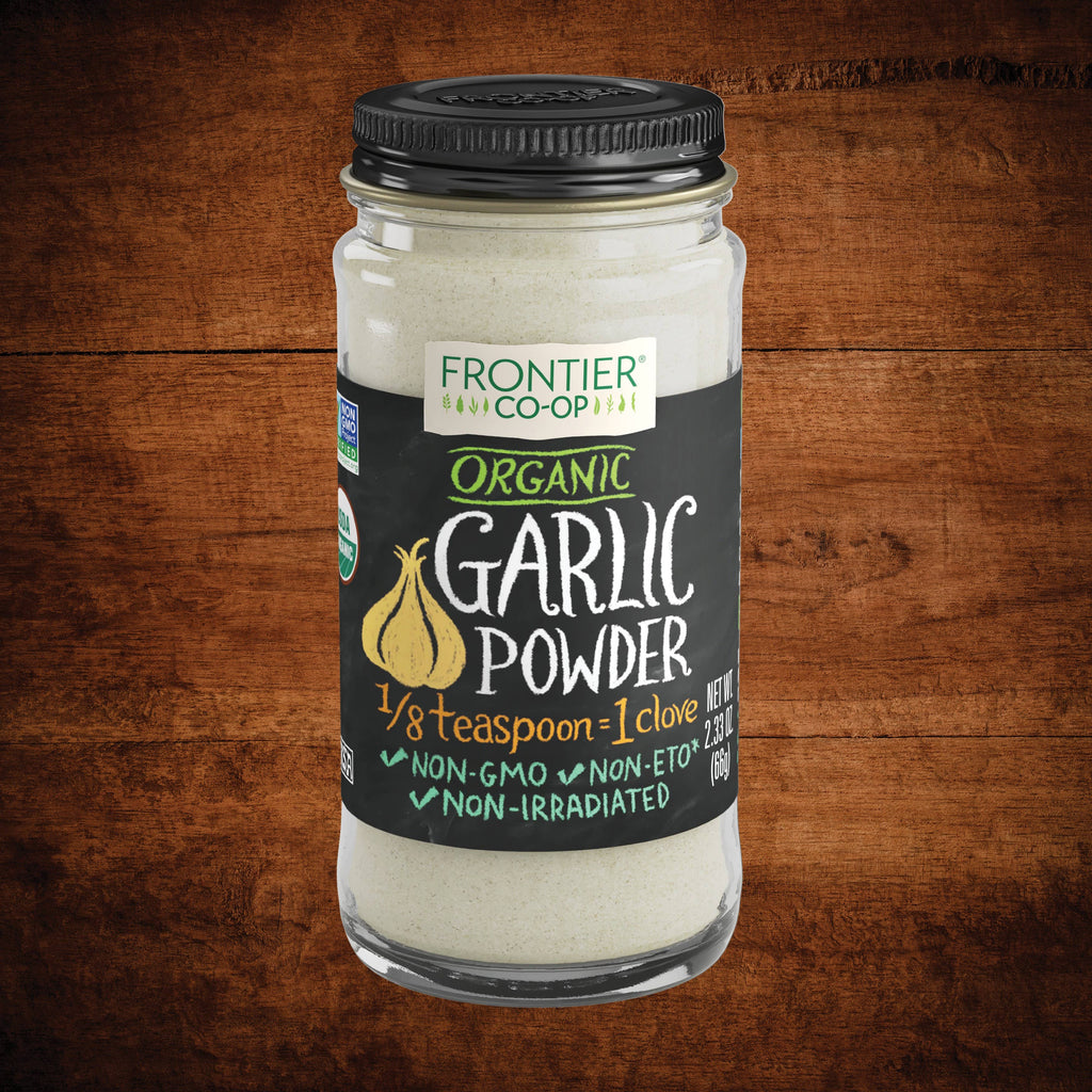 Garlic Powder, Certified Organic, Non-GMO, Kosher, 2.33 Oz.