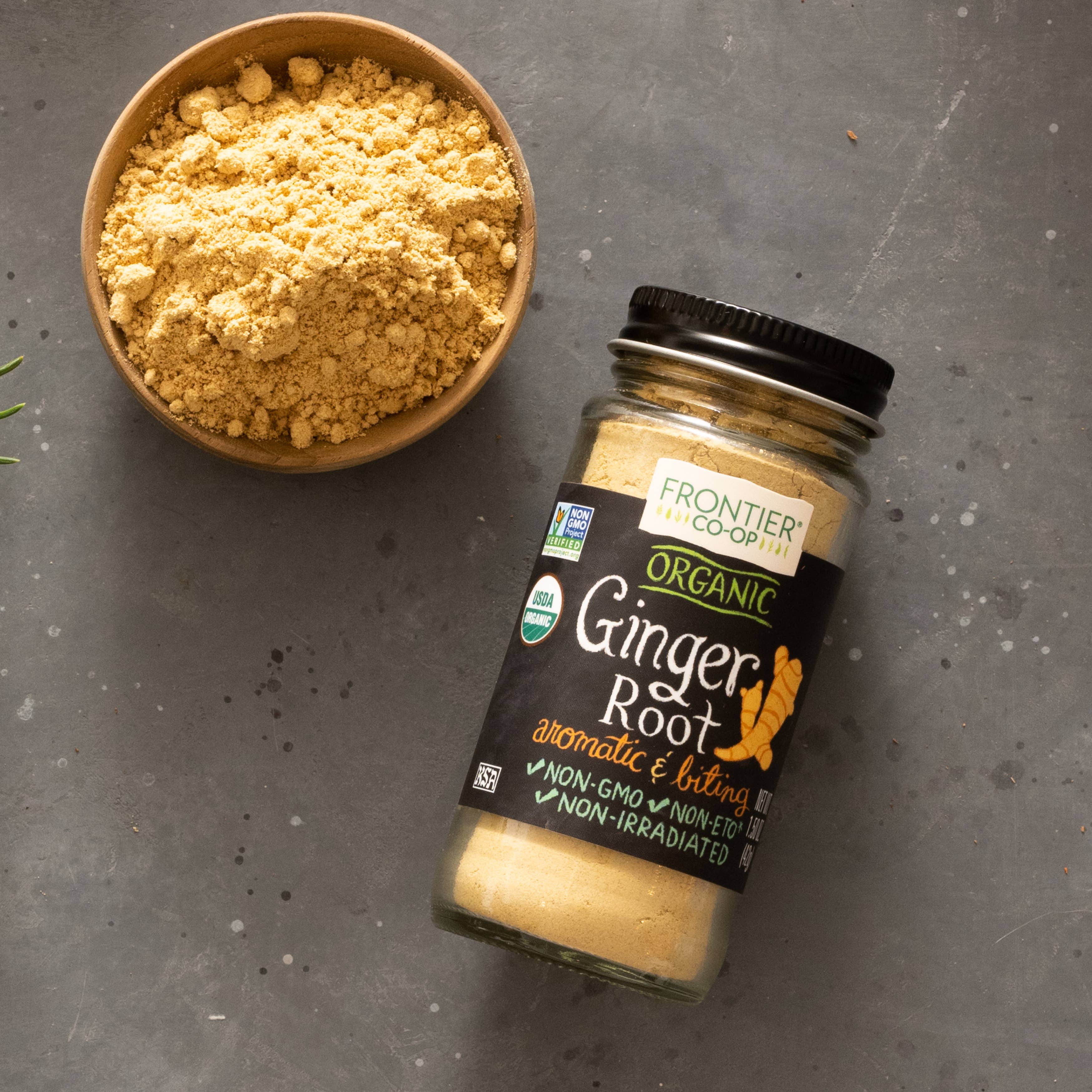 Organic Ground Ginger Root, Aromatic & Biting, Non GMO