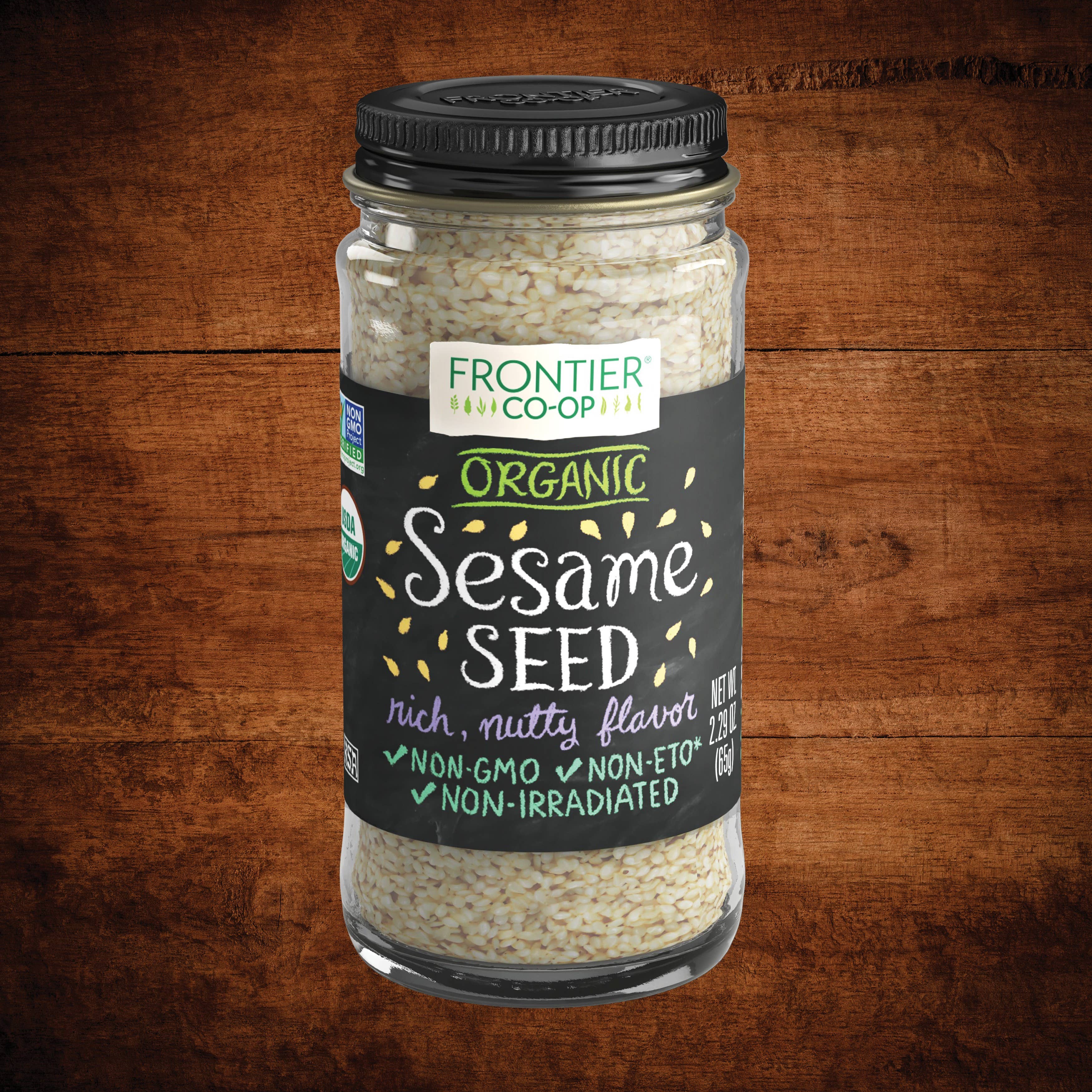 Whole Hulled Sesame Seed, Organic, Kosher, 2.29 Oz