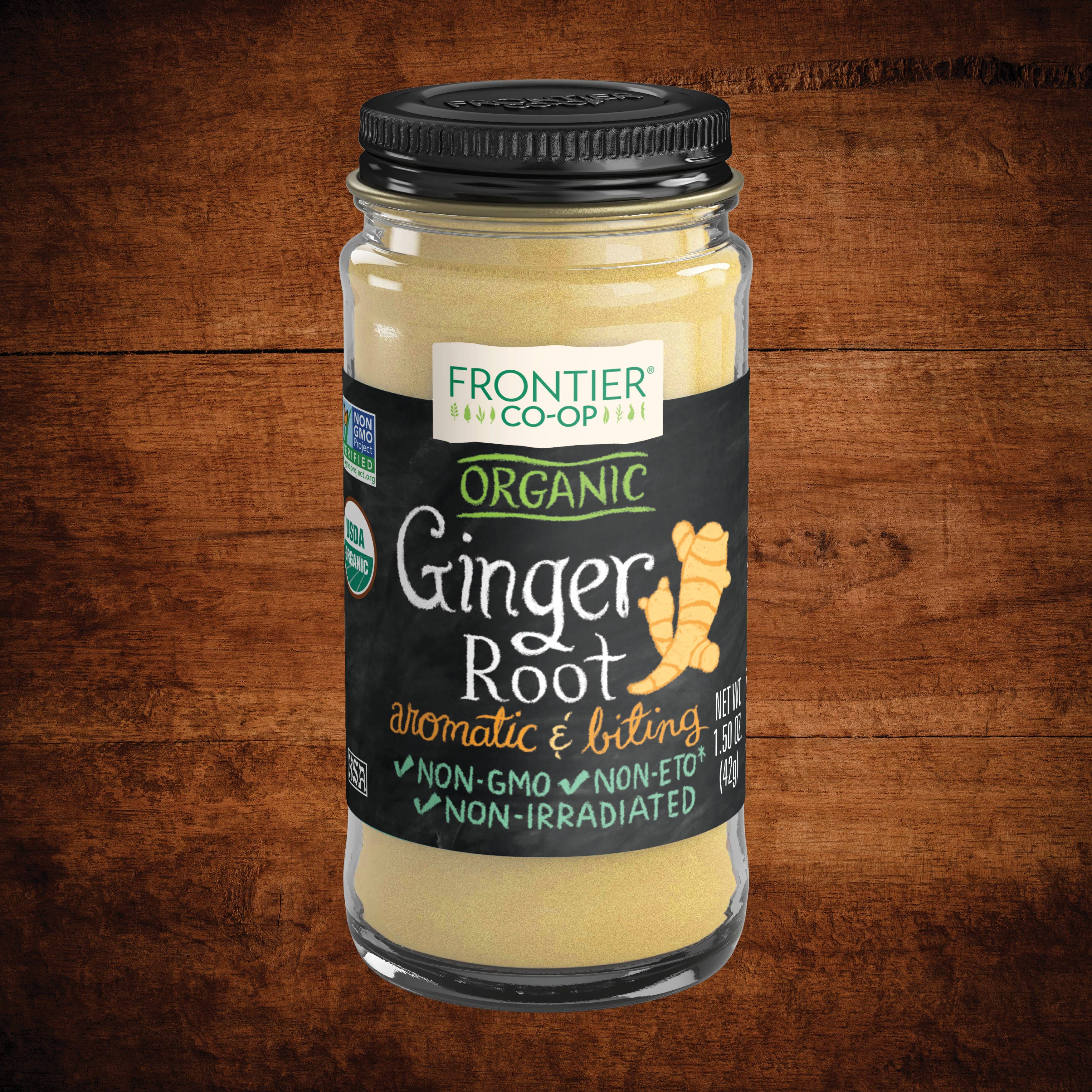 Organic Ground Ginger Root, Aromatic & Biting, Non GMO