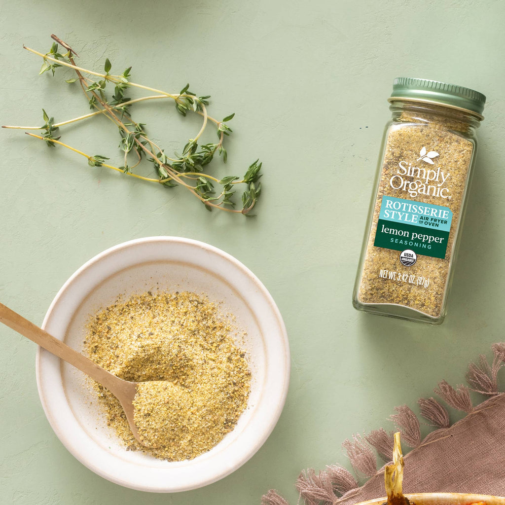 Organic Lemon Pepper Rotisserie Style Seasoning, 3.42 Oz