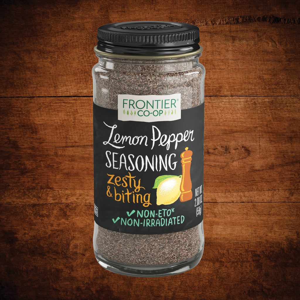 Lemon Pepper Seasoning, Non-ETO, Kosher, 2.08 Oz.