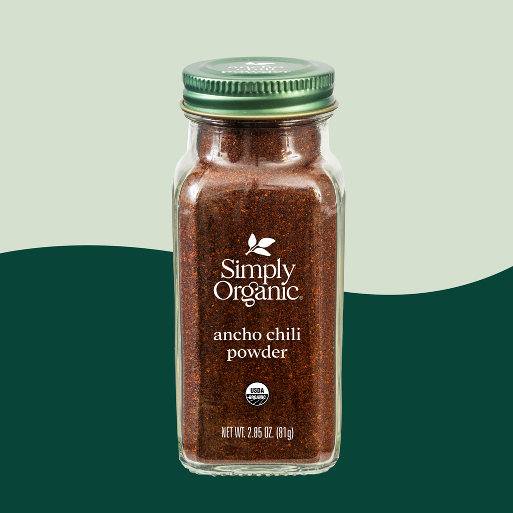 Pure Ancho Chili Powder, Certified Organic, Kosher, 2.85 Oz