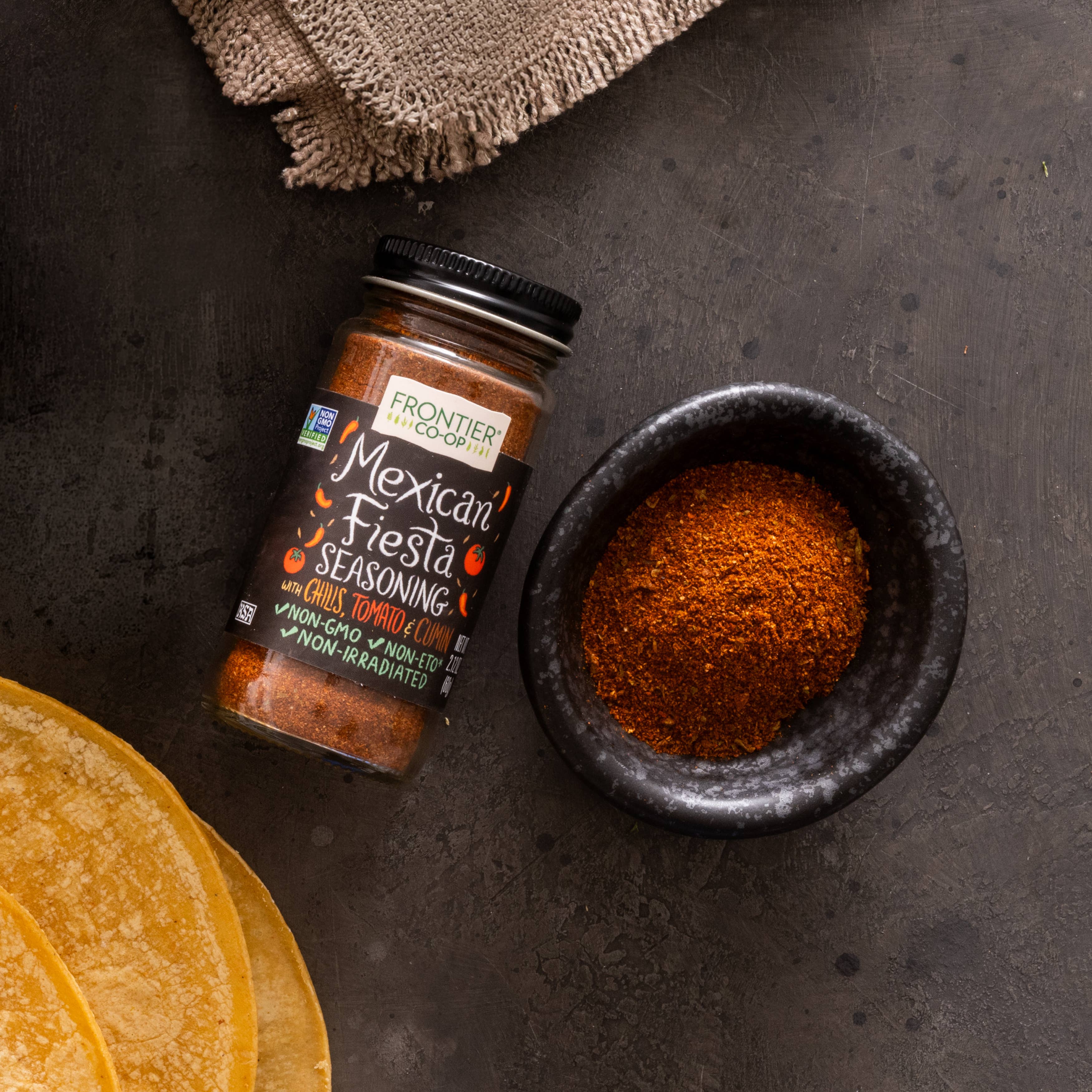 Mexican Fiesta Seasoning, Salt Free, Non-GMO, Kosher 2.12 Oz