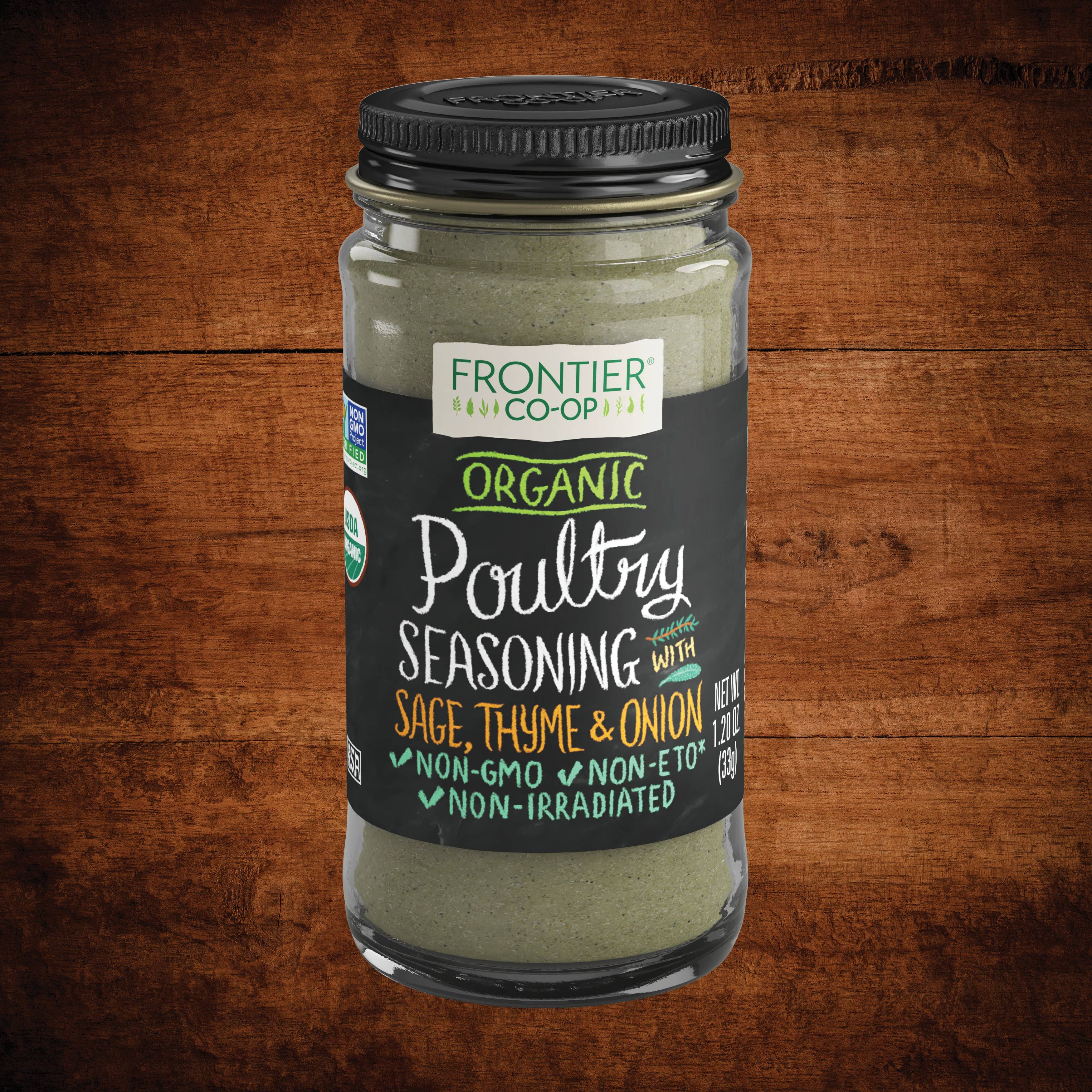 Poultry Seasoning With Sage, Thyme & Onion, Organic, 1.2 Oz