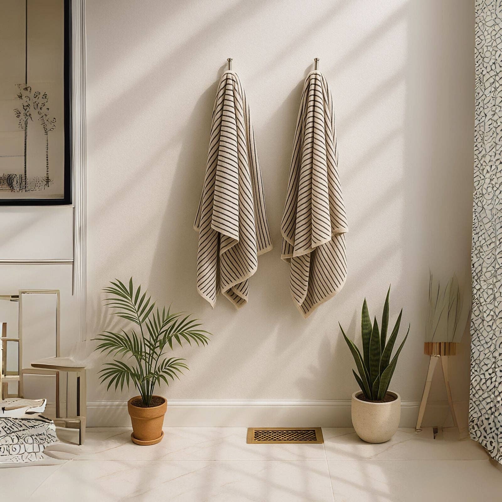 Melika Turkish Cotton Striped Terry Towel