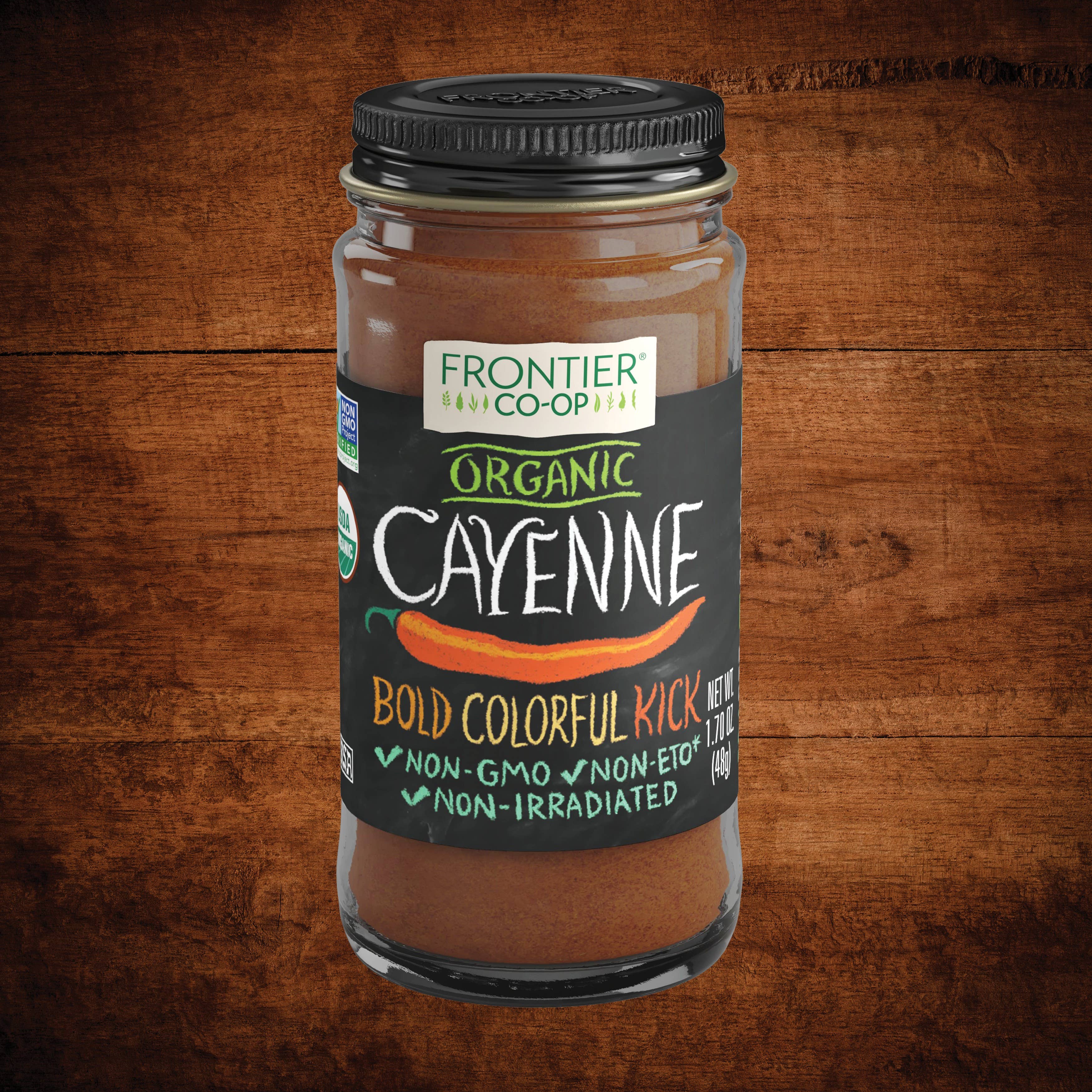 Cayenne, Certified Organic, Non-GMO, Kosher, 1.7 Oz.