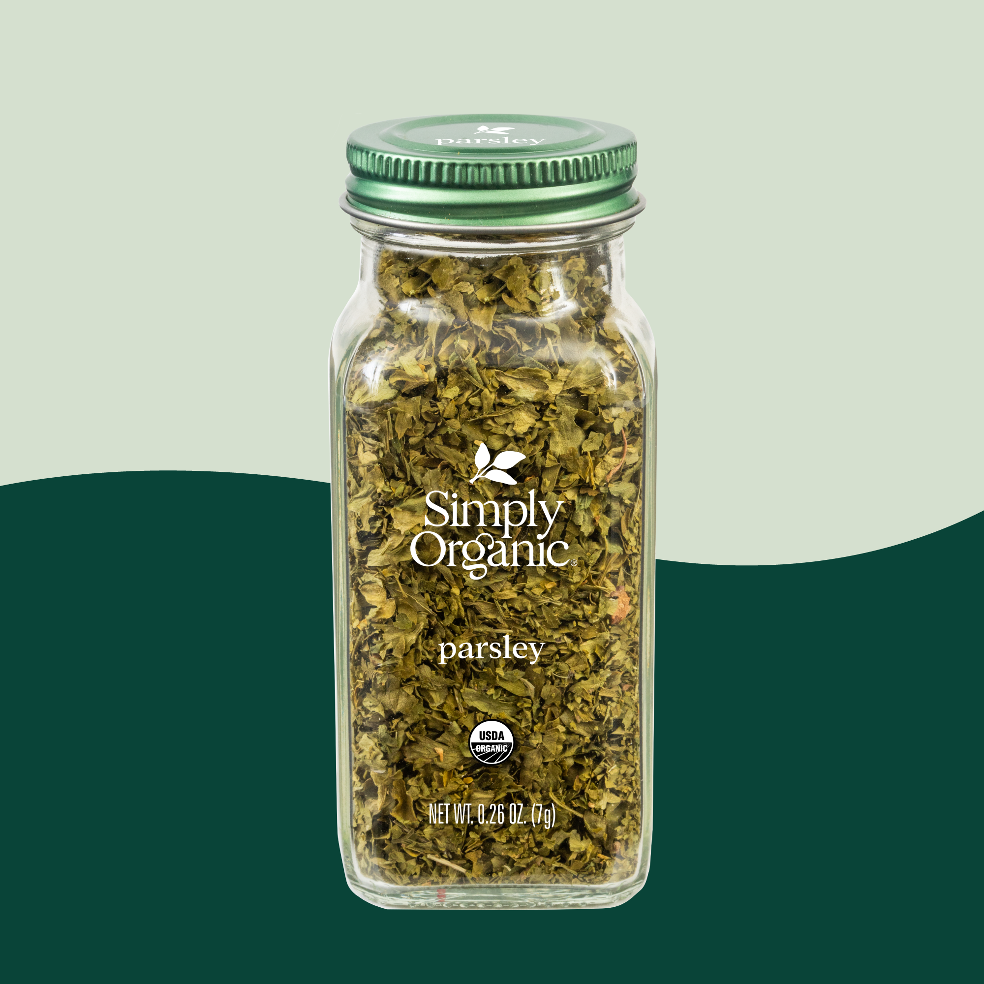 Pure Parsley Flakes, Certified Organic, Kosher 0.26 Oz