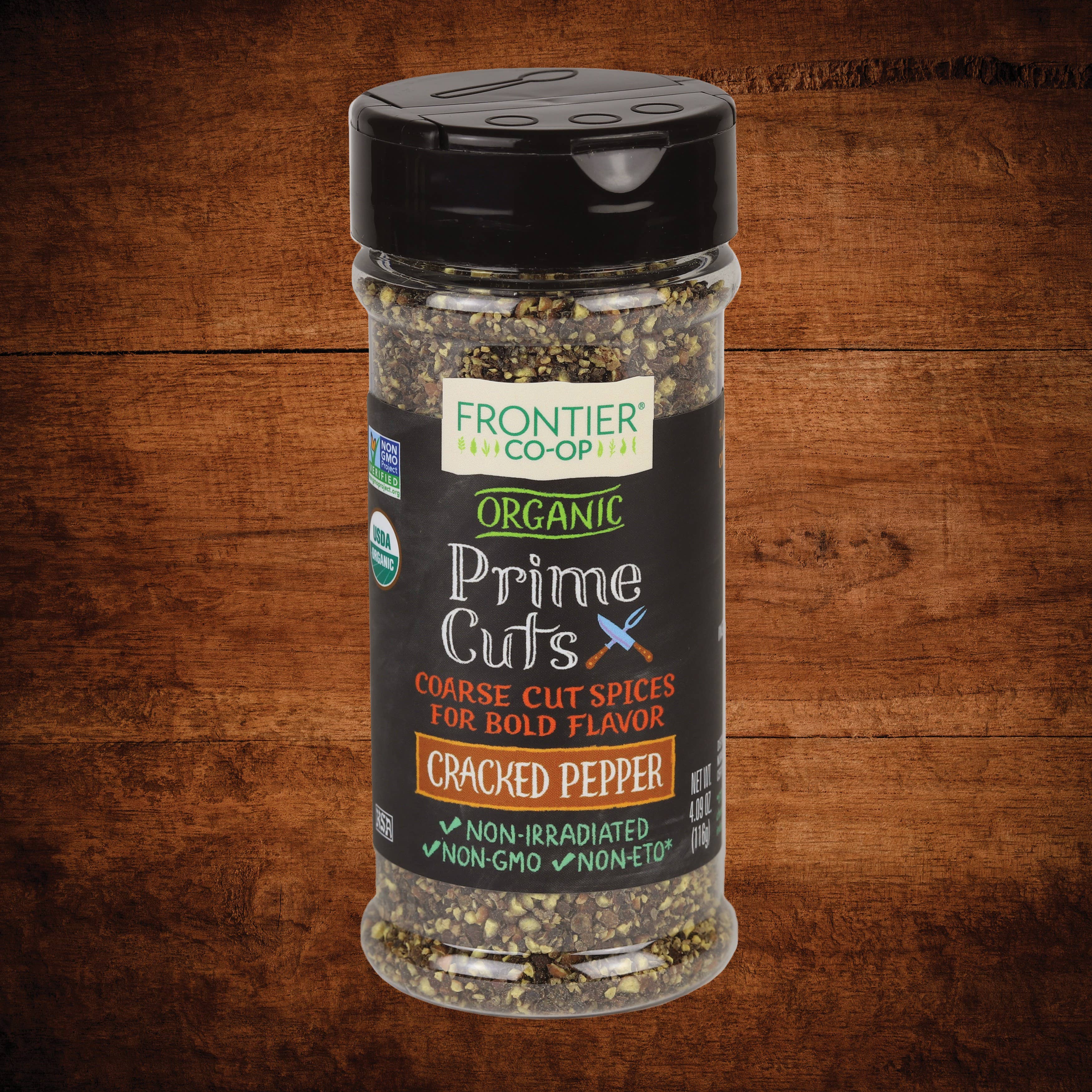 Prime Cuts, Cracked Pepper, Certified Organic 4.09 Oz.