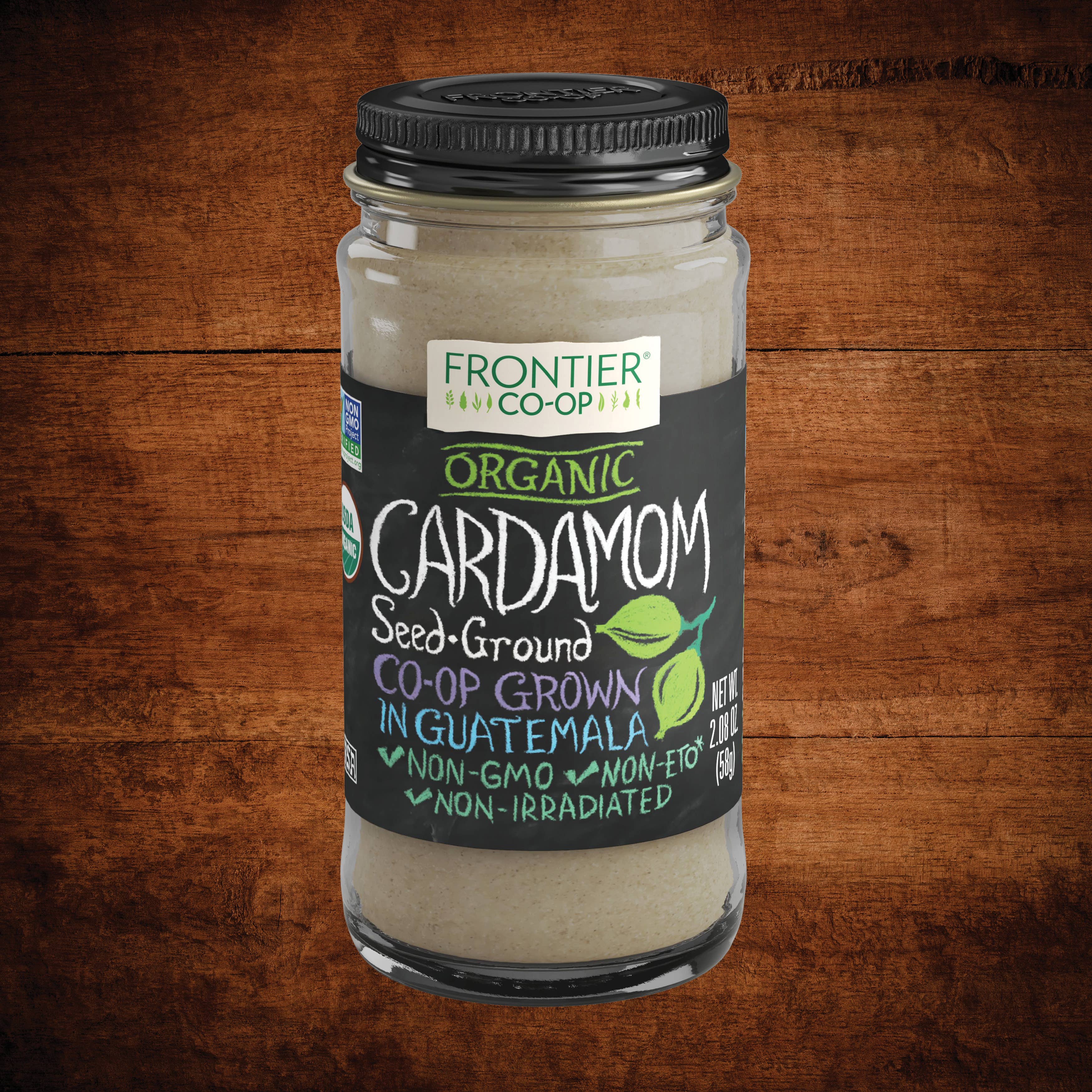 Cardamom Seed Powder, Decorticated, Organic, Kosher, 2.08 Oz