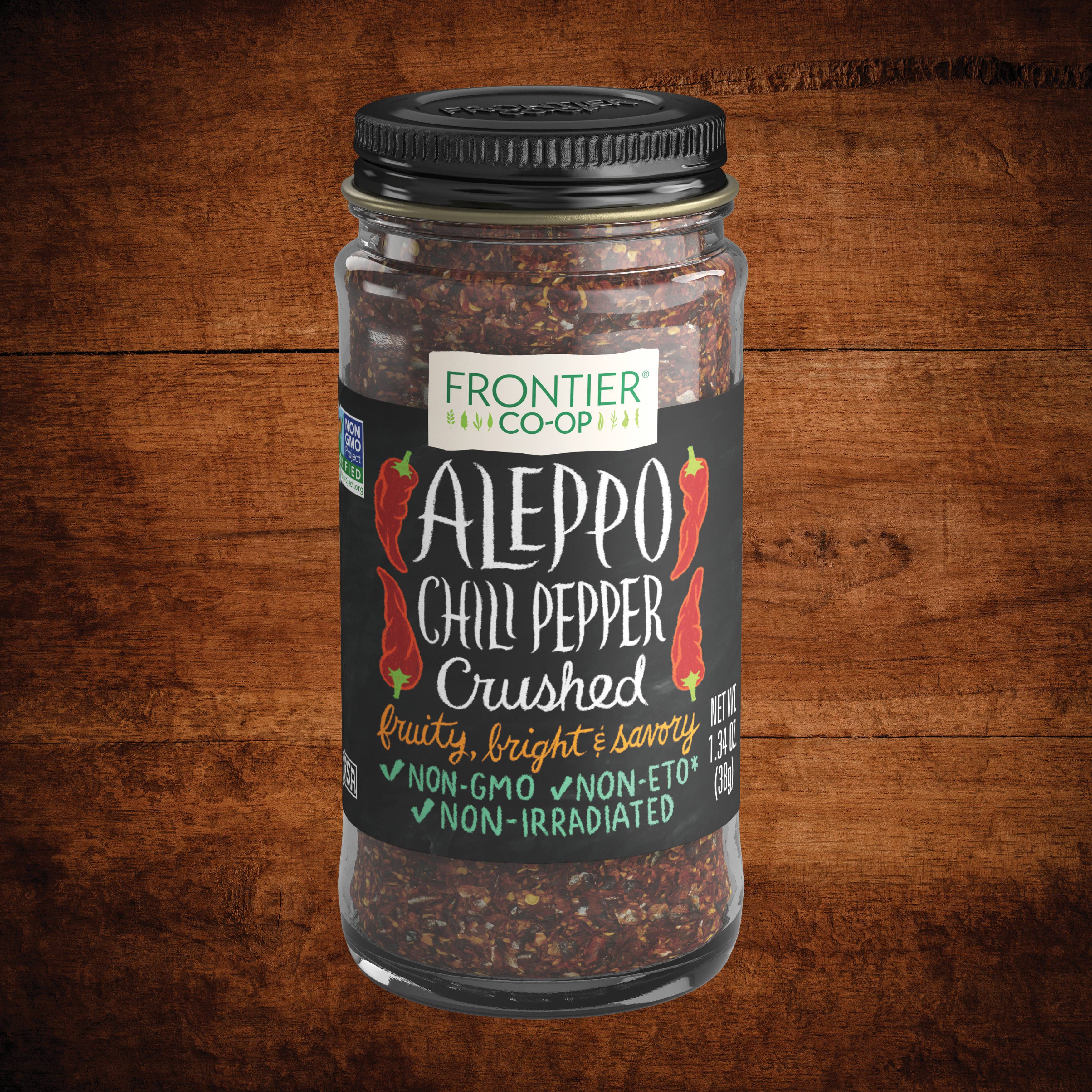Aleppo Chili Pepper, Crushed, Kosher, 10K Heat Units 1.34 Oz