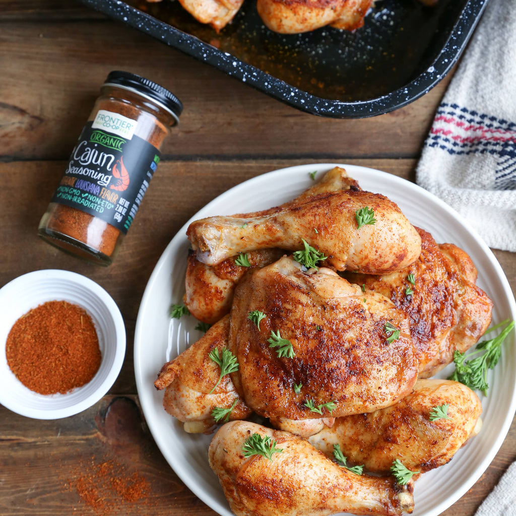 Cajun Seasoning, Certified Organic, Non-GMO, Kosher 2.08 Oz.