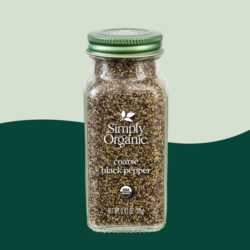 Coarse Black Pepper, Certified Organic, Vegan, 2.47 Oz