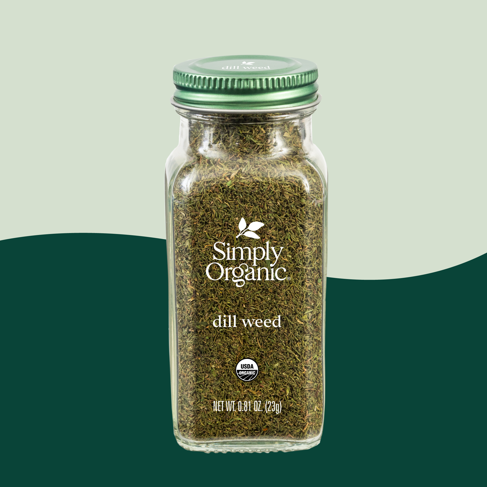 Pure Dried Dill Weed, Certified Organic, Kosher, 0.81 Oz