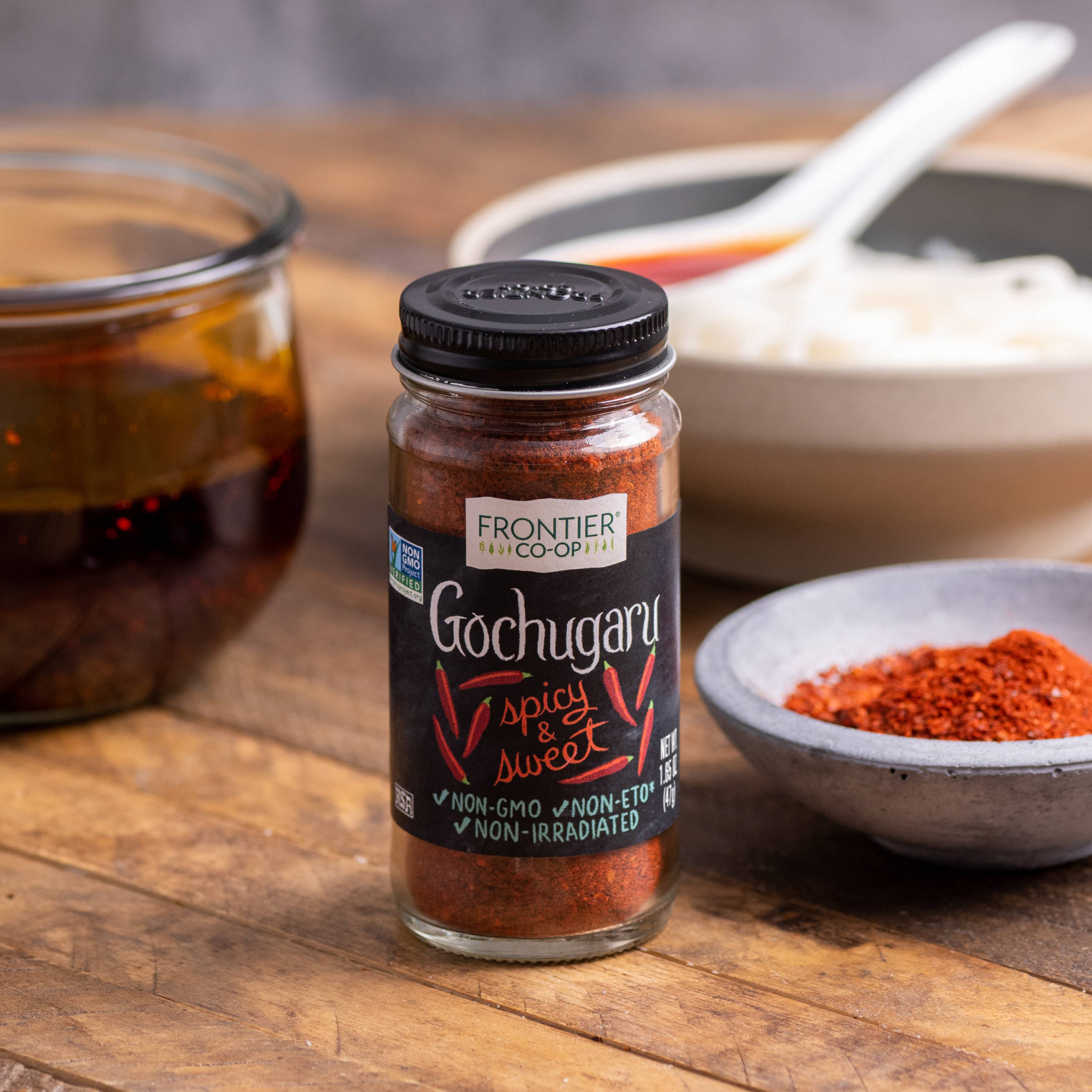 Sweet & Spicy Gochugaru, Kosher, 4K-8K Heat Units, 1.65 Oz