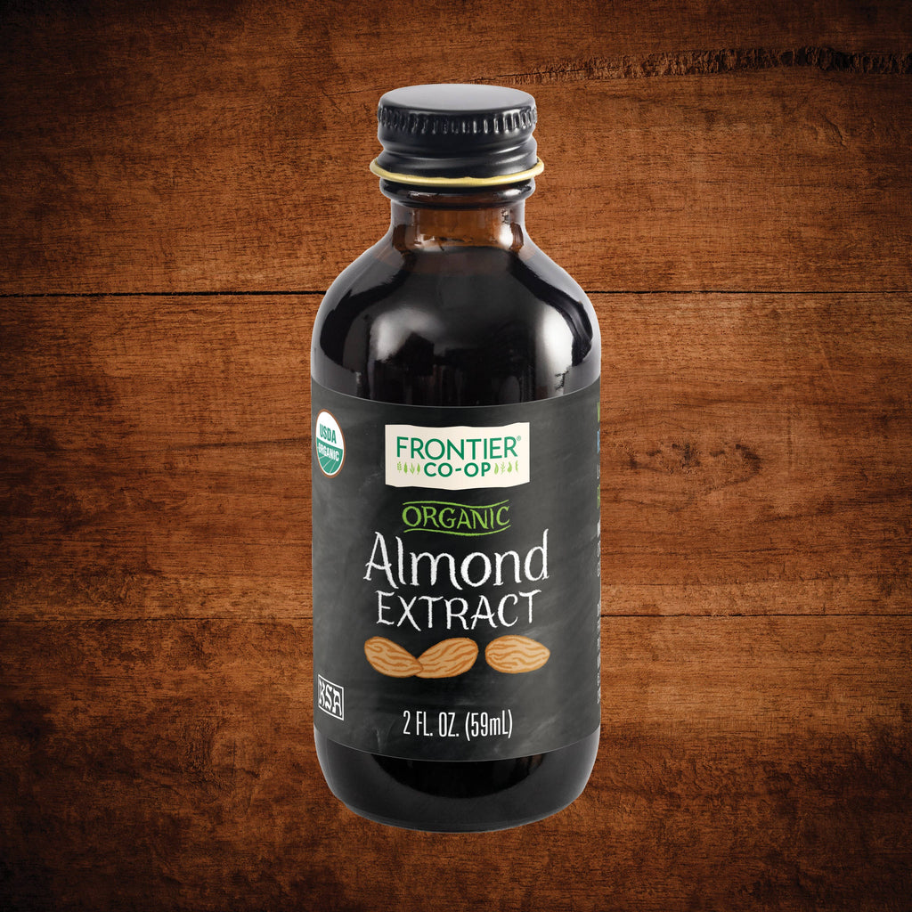 Almond Extract, Certified Organic, Kosher, Non-ETO 2 Fl. Oz.