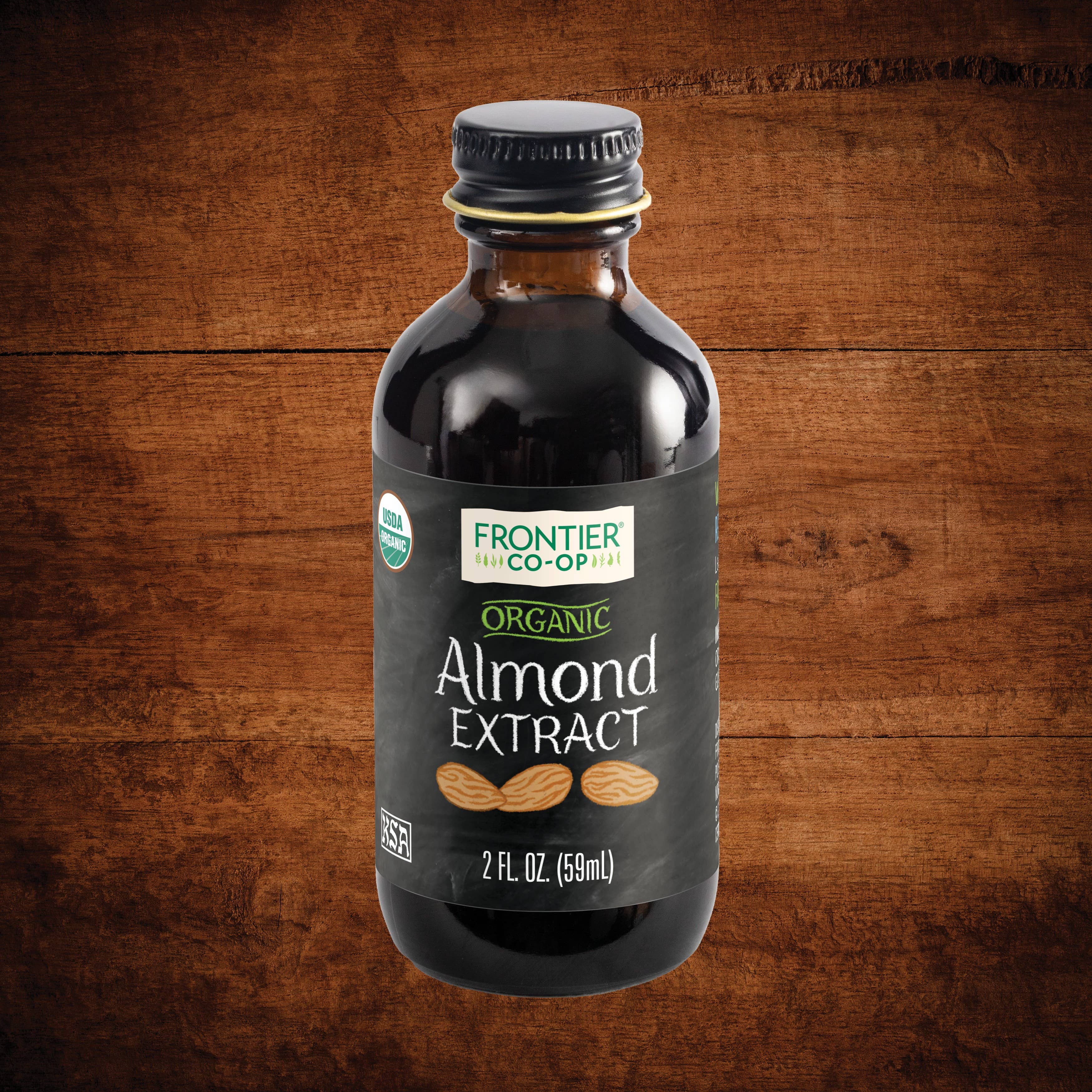 Almond Extract, Certified Organic, Kosher, Non-ETO 2 Fl. Oz.