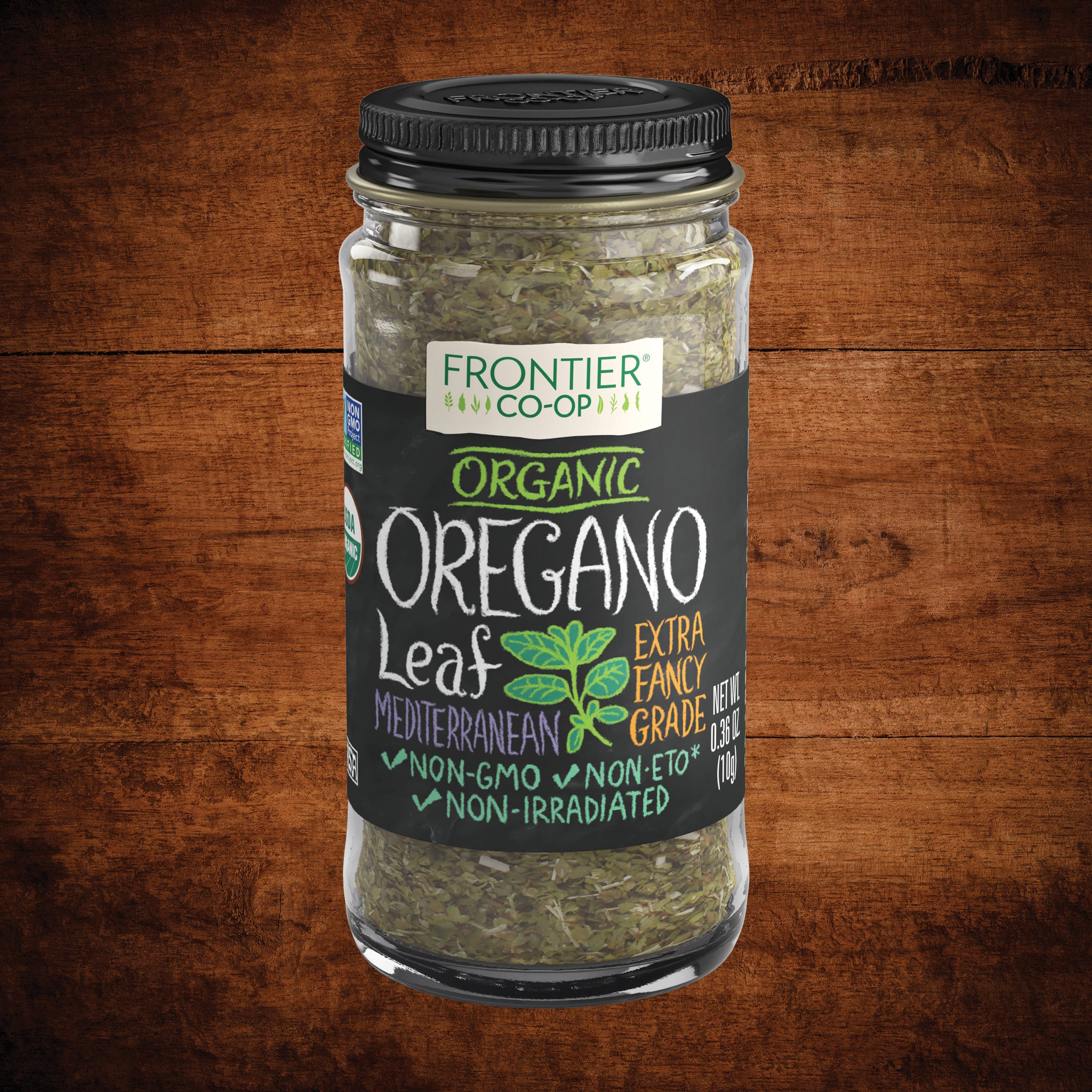 Oregano Leaf, Certified Organic, Non-GMO, Kosher, 0.36 Oz.