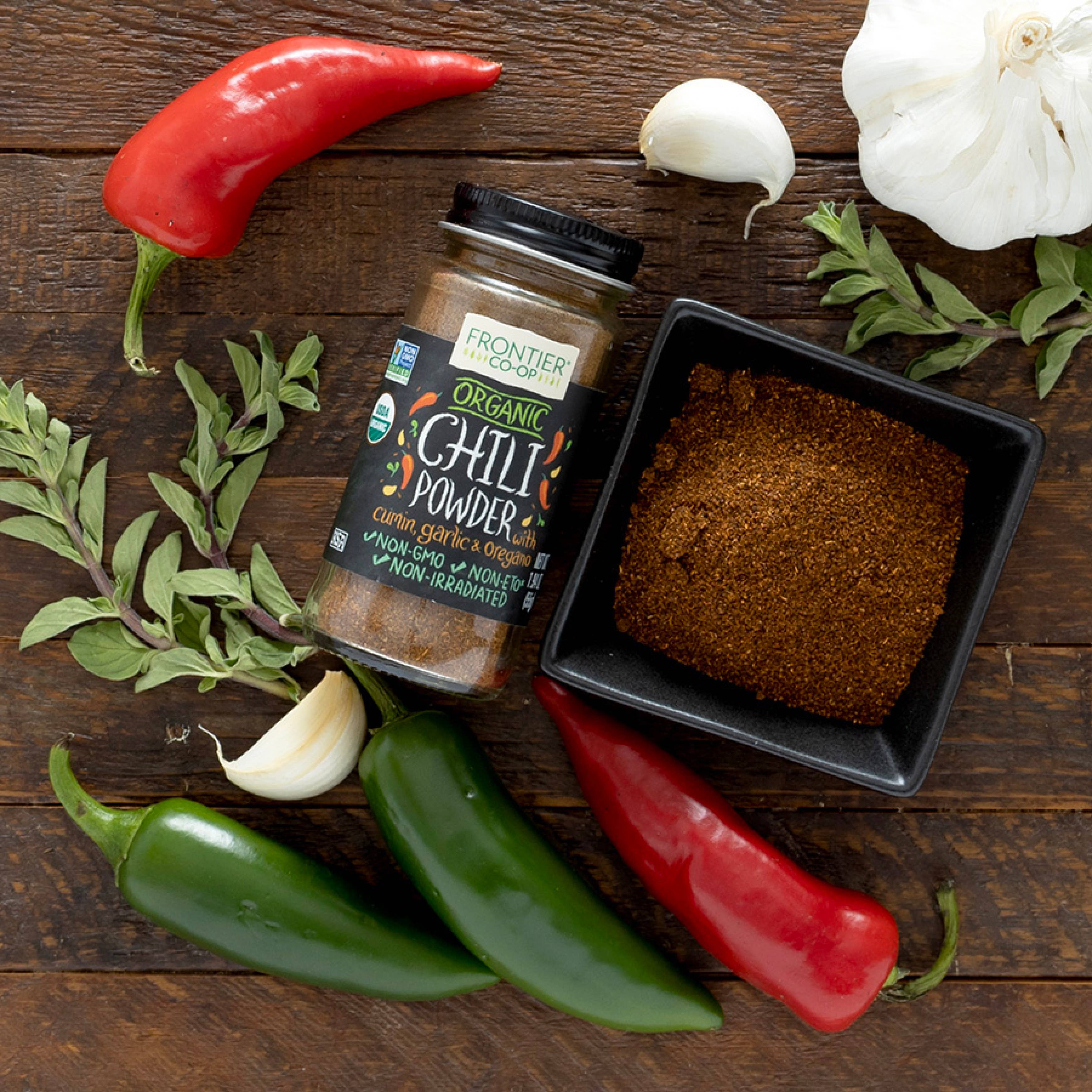 Chili Powder, Certified Organic, Non-GMO, Kosher, 1.94 Oz.