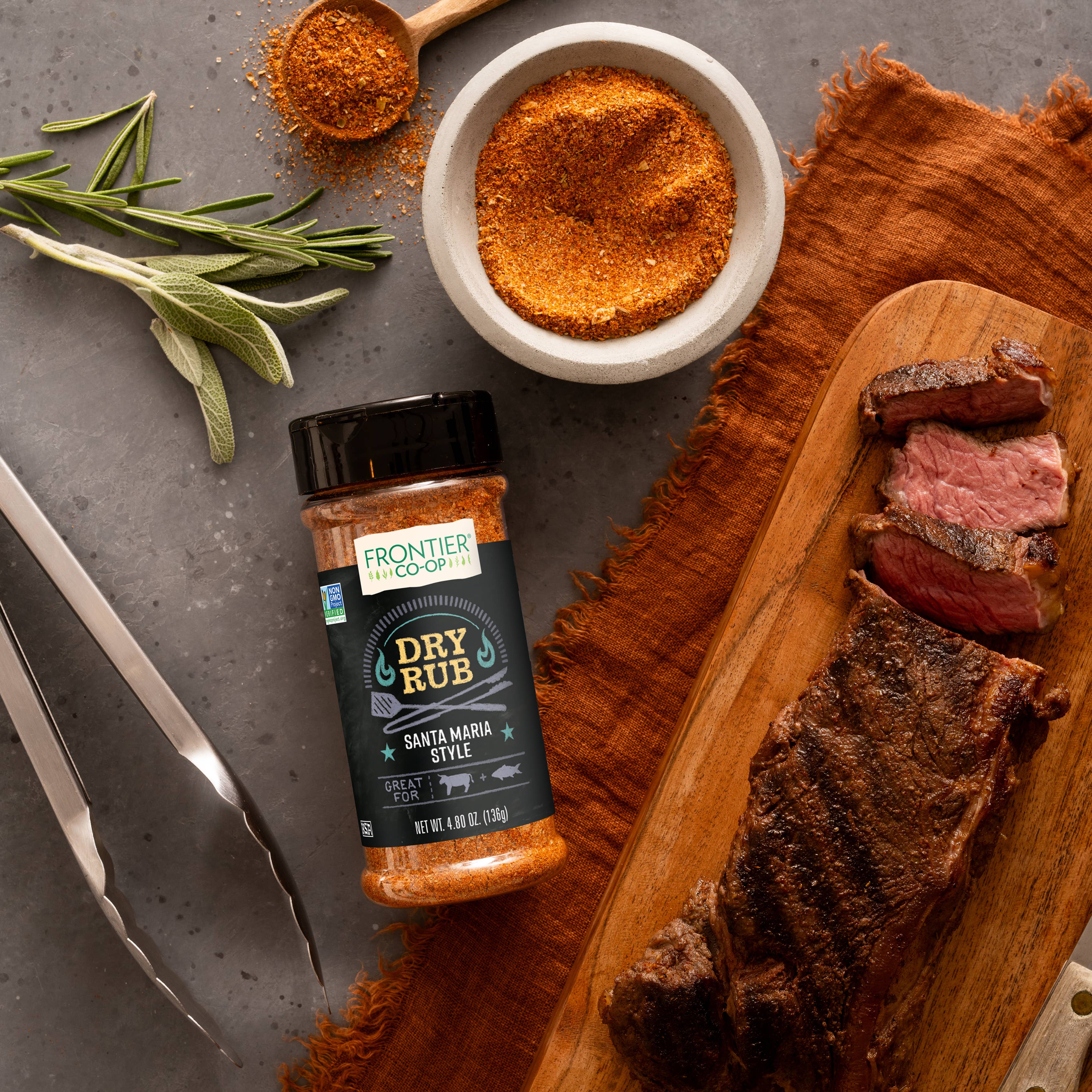 Santa Maria Style Dry Rub Seasoning, Non-GMO, Kosher 4.8 Oz
